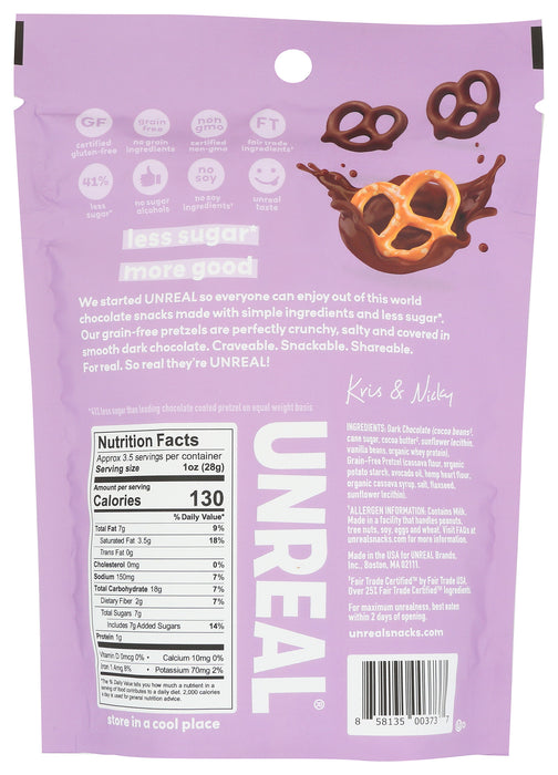 Dark Chocolate Covered Pretzels, GF, 3.5 oz