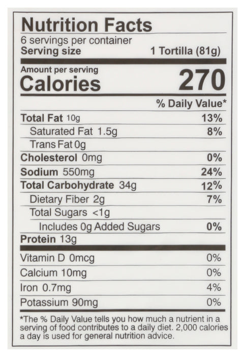 Flour Tortillas, 17 oz