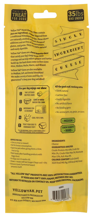 Yaky Chew Cheese Hard, Medium, 2.3 oz