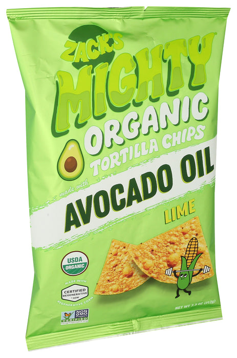 Lime Tortilla Chips, Avocado Oil, Org GF, 7.5 oz