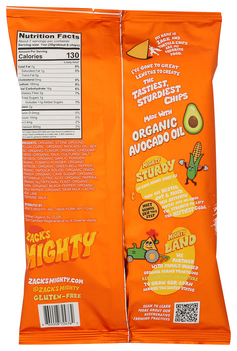 Nacho Tortilla Chips, Avocado Oil, Org, GF, 7.5 oz