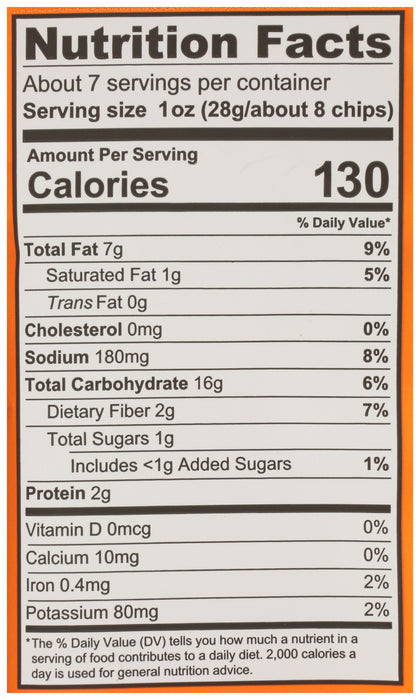 Nacho Tortilla Chips, Avocado Oil, Org, GF, 7.5 oz