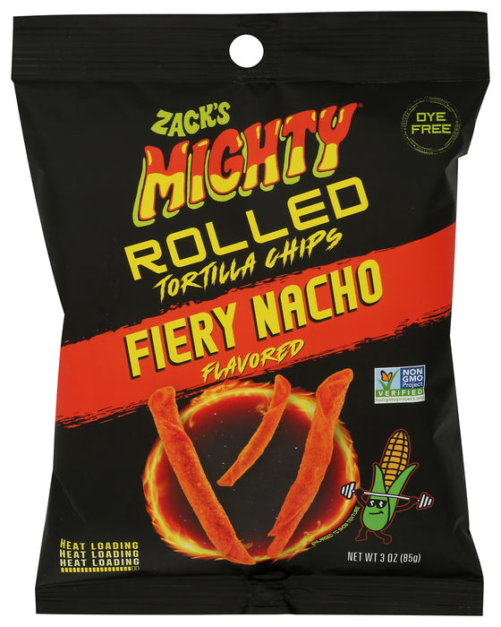 Rolled Tortilla Chips, Fiery Nacho, 3 oz