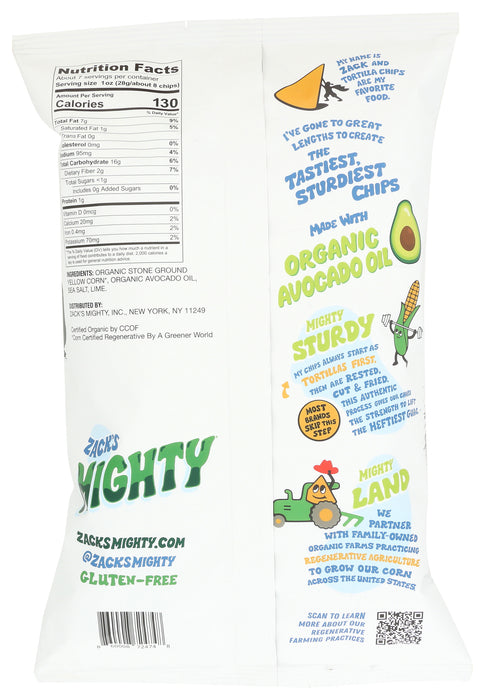 Sea Salt Tortilla Chips, Org, 7.5 oz