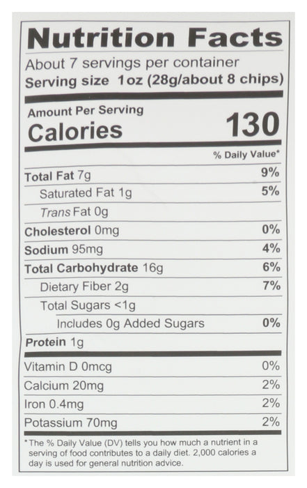 Sea Salt Tortilla Chips, Org, 7.5 oz