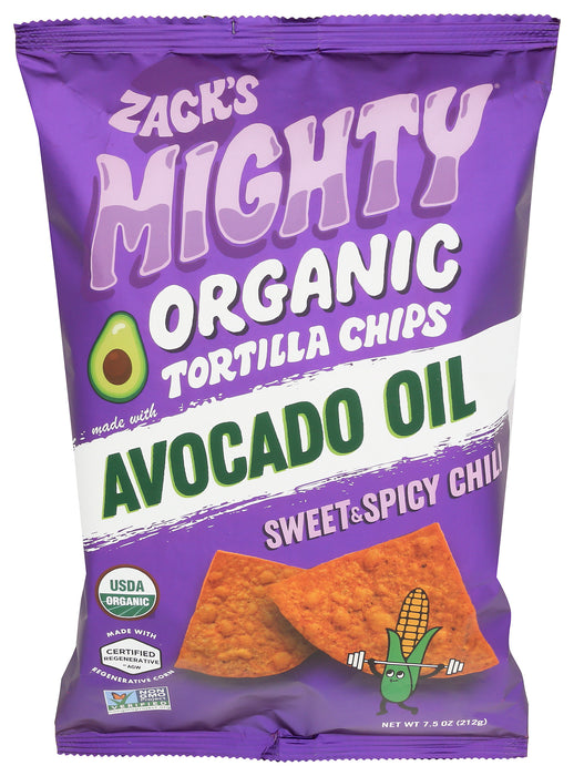 Sweet & Spicy Chili Tortilla Chips, Org, 7.5 oz