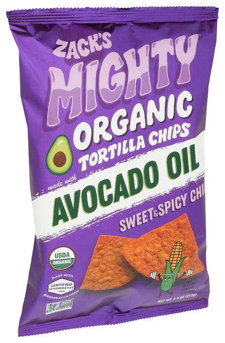 Sweet & Spicy Chili Tortilla Chips, Org, 7.5 oz