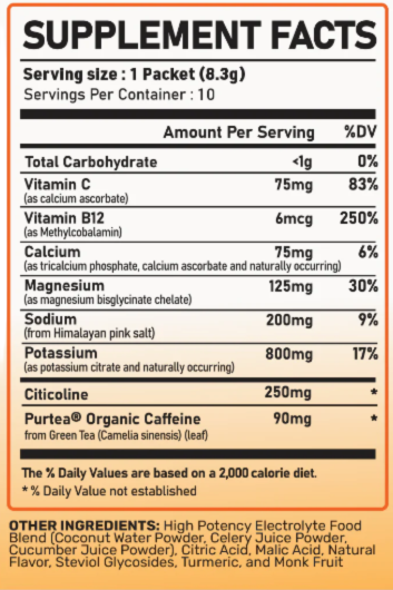 Real Electrolytes, Focus+, Pineapple, 10 pack