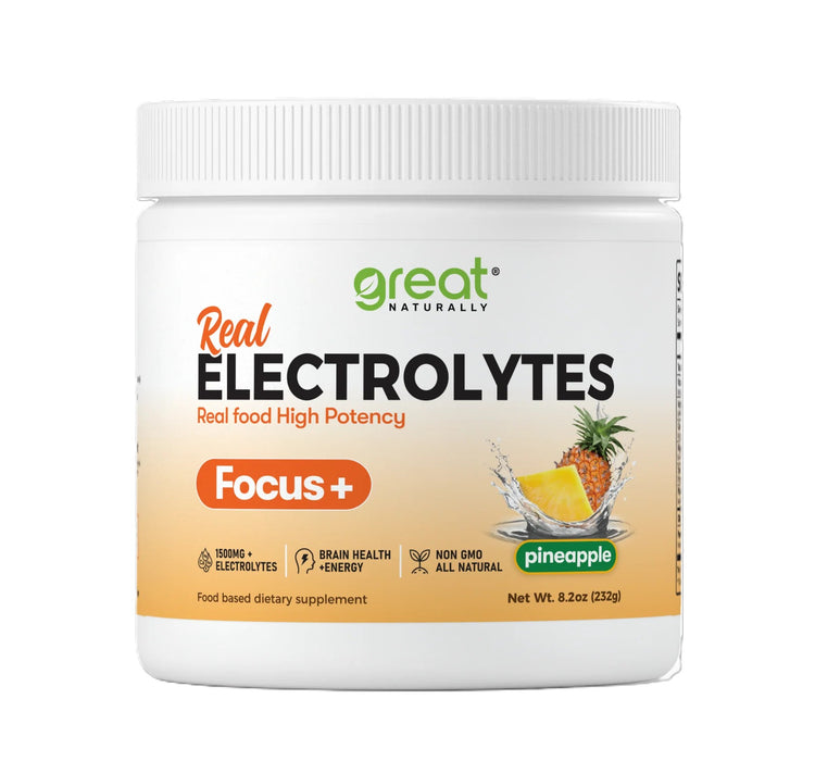 Real Electrolytes Focus+, Pineapple, 28 serv/ 8.2 oz