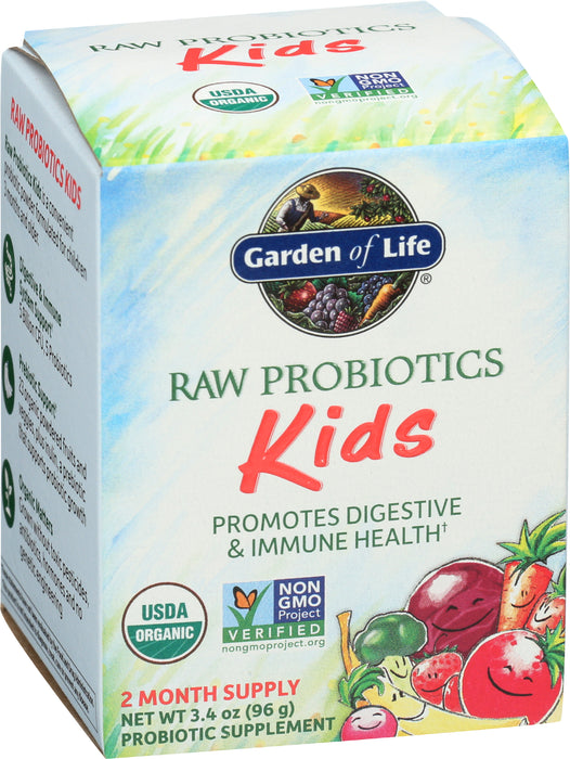 Raw Probiotics Kids, Org, 101.4 g