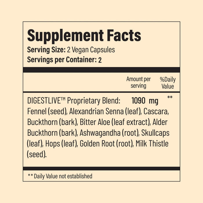 DigestLive+, Constipation Relief, Stress Formula, 30 cap