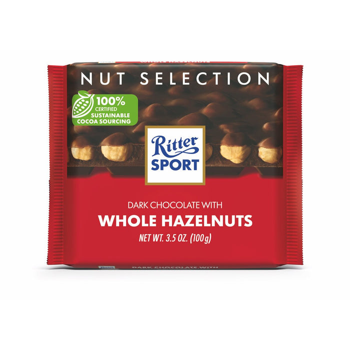 Dark Chocolate w/ Hazelnuts Bar, 3.5 oz