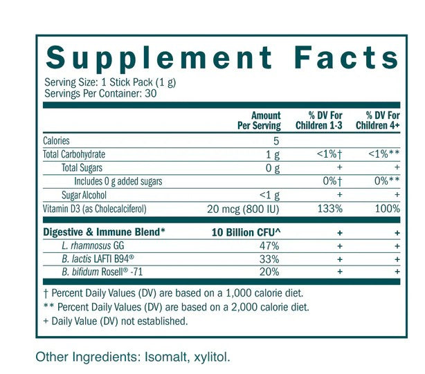 Kid's Probiotic + Vitamin D3, 30 serv/30 sticks