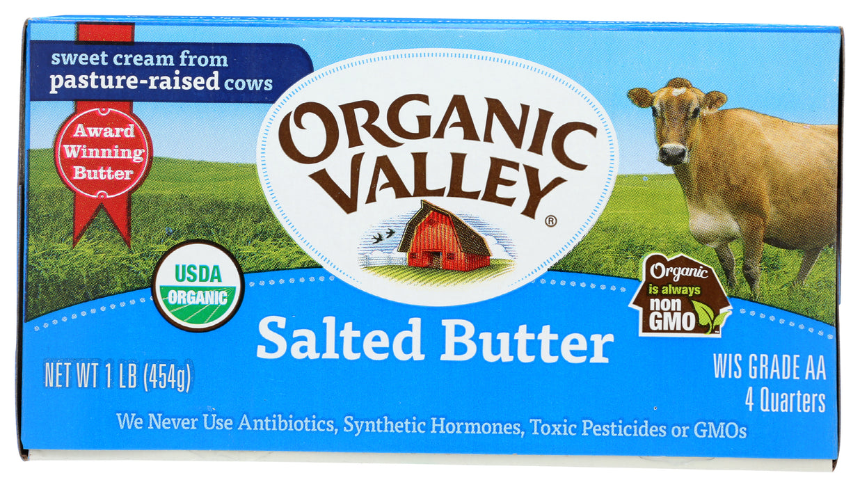 Salted Butter Sticks, Org, 16 oz