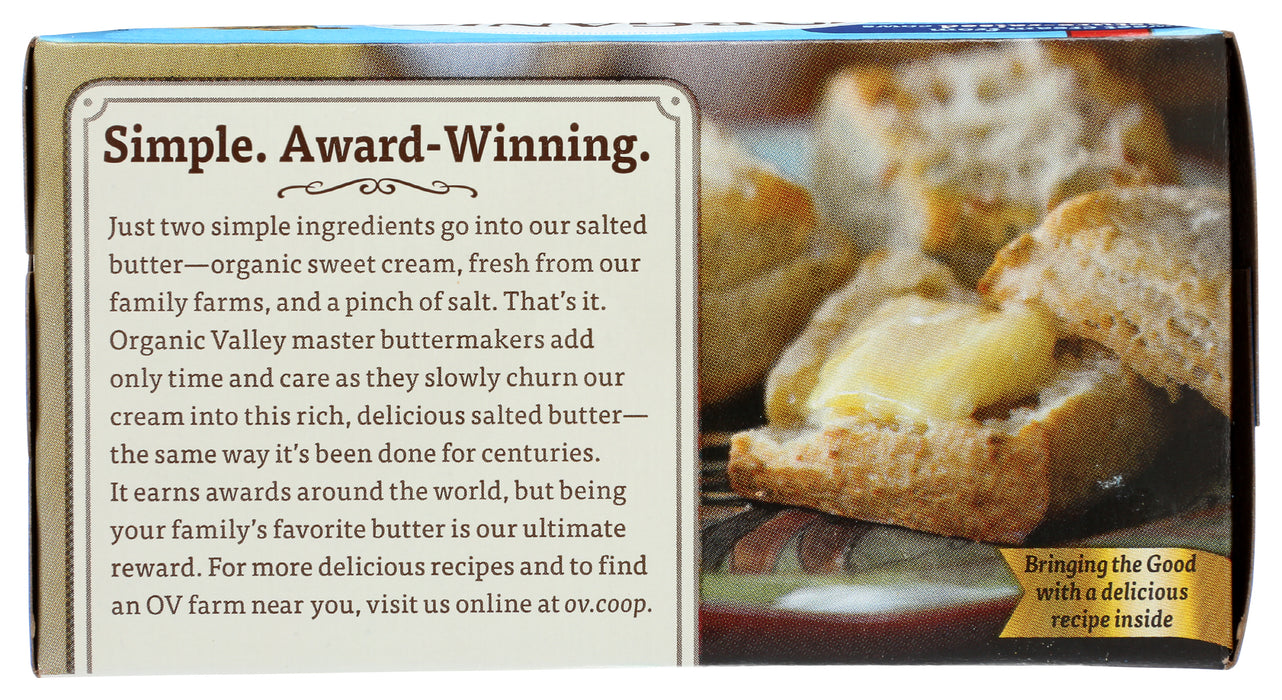 Salted Butter Sticks, Org, 16 oz