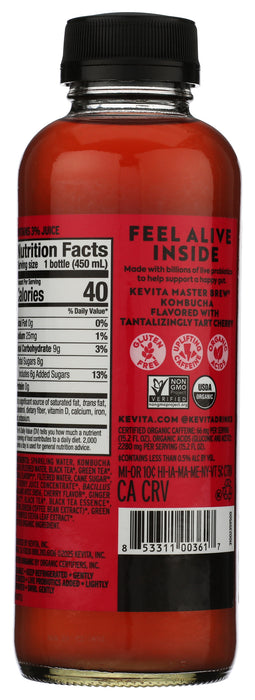 Tart Cherry Kombucha, Org, 15.2 floz