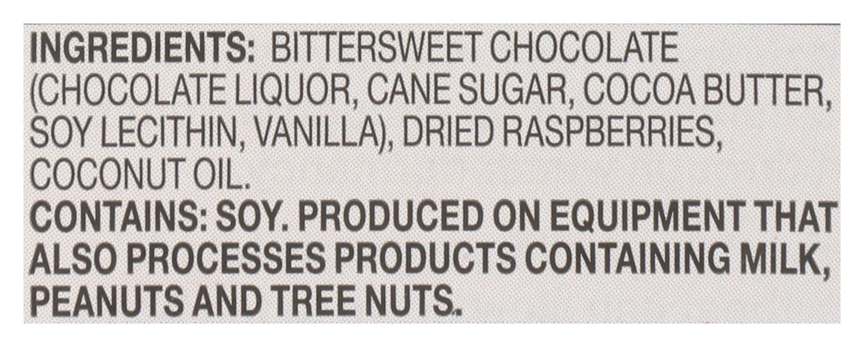 Tart Raspberry Dark Chocolate Bar 72%, 3 oz