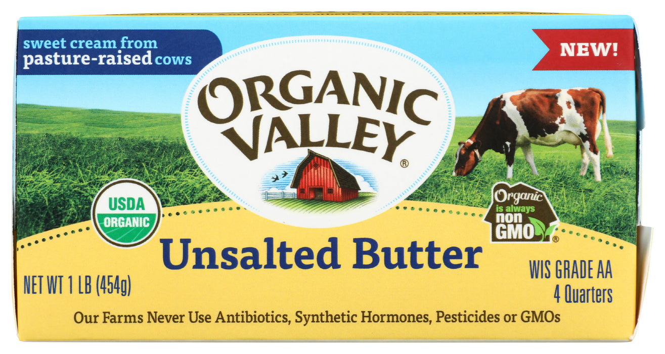 Unsalted Butter Sticks, Org, 16 oz