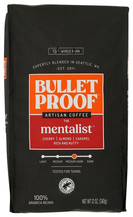 The Mentalist Medium Dark Coffee Whole, 12 oz