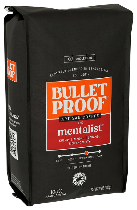 The Mentalist Medium Dark Coffee Whole, 12 oz