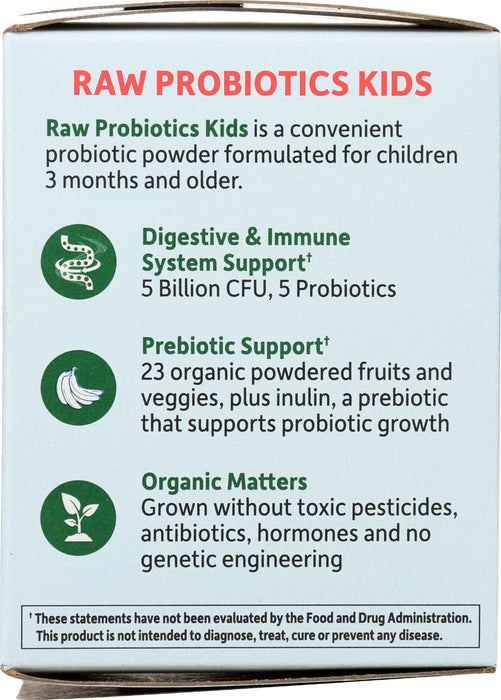 Raw Probiotics Kids, Org, 101.4 g