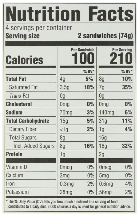 Vanilla Bean Sandwiches 8pk, Non Dairy, 18.4 floz