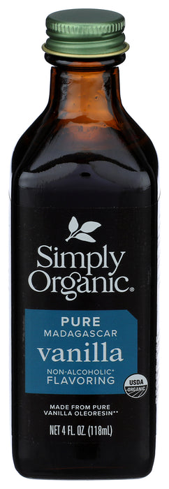 Vanilla Flavoring, Non-Alcoholic, Org, 4 fl oz