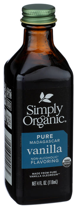Vanilla Flavoring, Non-Alcoholic, Org, 4 fl oz