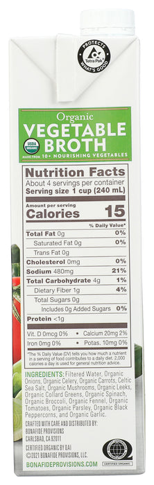 Vegetable Broth, Org, 32 fl oz