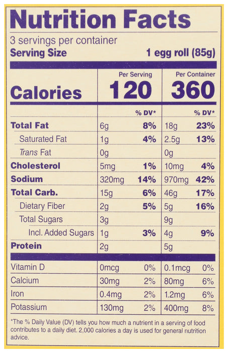 Vegetable Egg Rolls, 9 oz