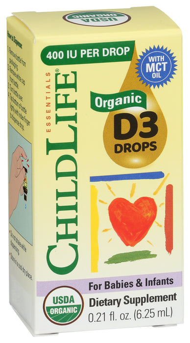 Vitamin D3 Drops for Babies & Infants, Berry, Org, 10 ml