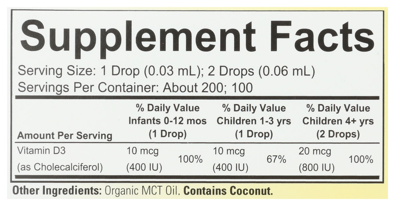 Vitamin D3 Drops for Babies & Infants, Berry, Org, 10 ml