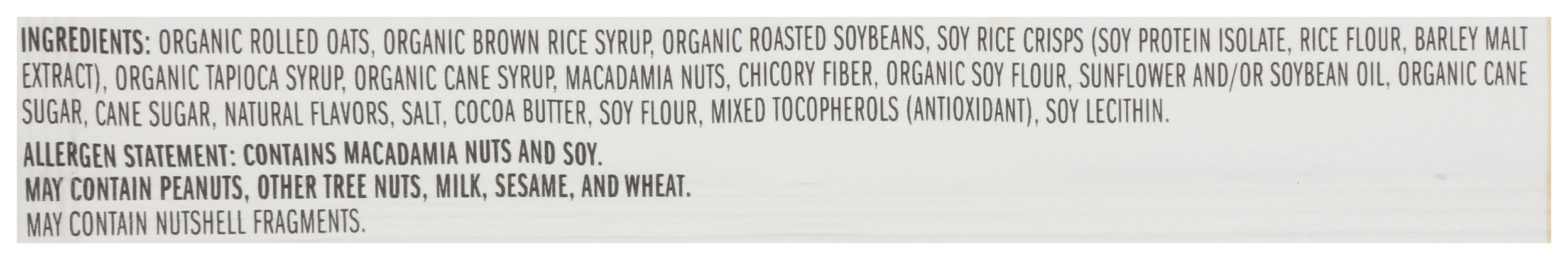 White Chocolate Macadamia Nut Bar, 2.4 oz