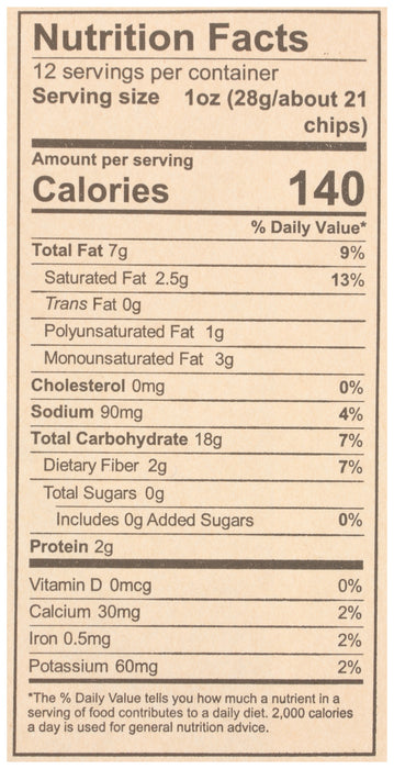 White Corn Chips, Sea Salt, Org, 12 oz