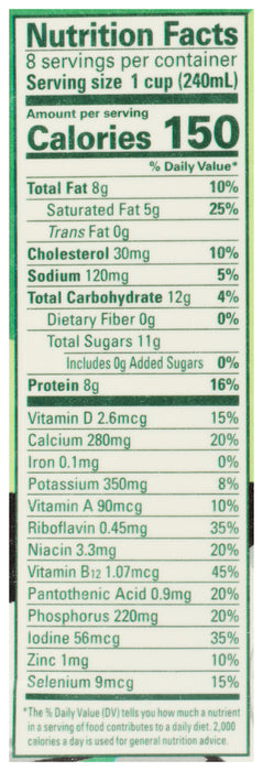 Whole Milk UHT, Org, 64 fl oz