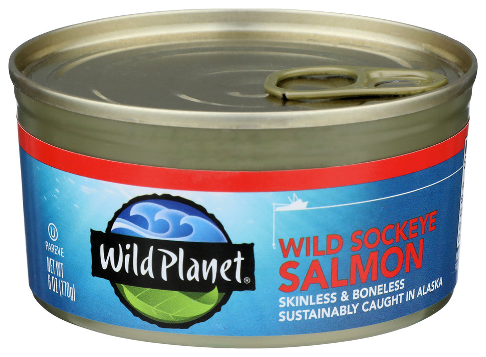 Wild Sockeye Salmon, Skinless & Boneless, 6 oz