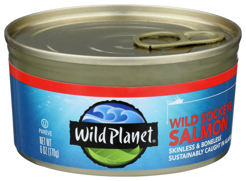 Wild Sockeye Salmon, Skinless & Boneless, 6 oz
