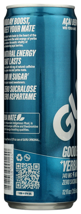 Yerba Mate Energy Drink, Org, 12 floz