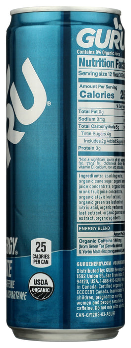 Yerba Mate Energy Drink, Org, 12 floz
