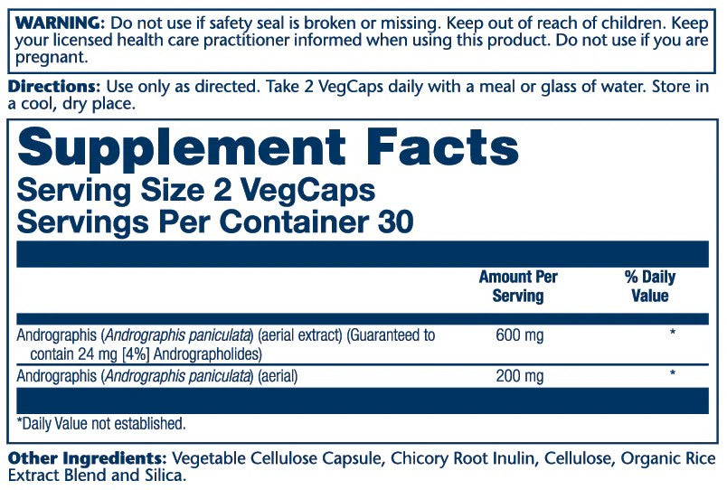 Andrographis 300mg, 60 vcap