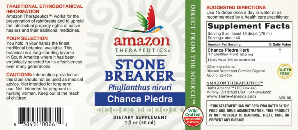 Chanca Piedra, Wild Crafted, 4 floz