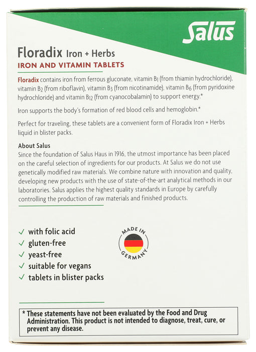 Floradix Iron + Herb Tablets, 120 tab