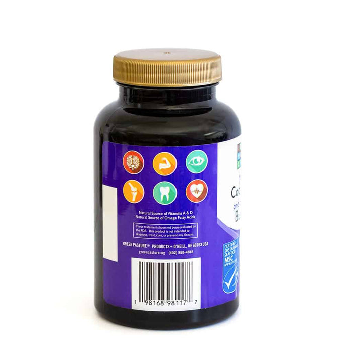 Fermented Cod Liver Oil and Butter Oil Blend, 120 vcap