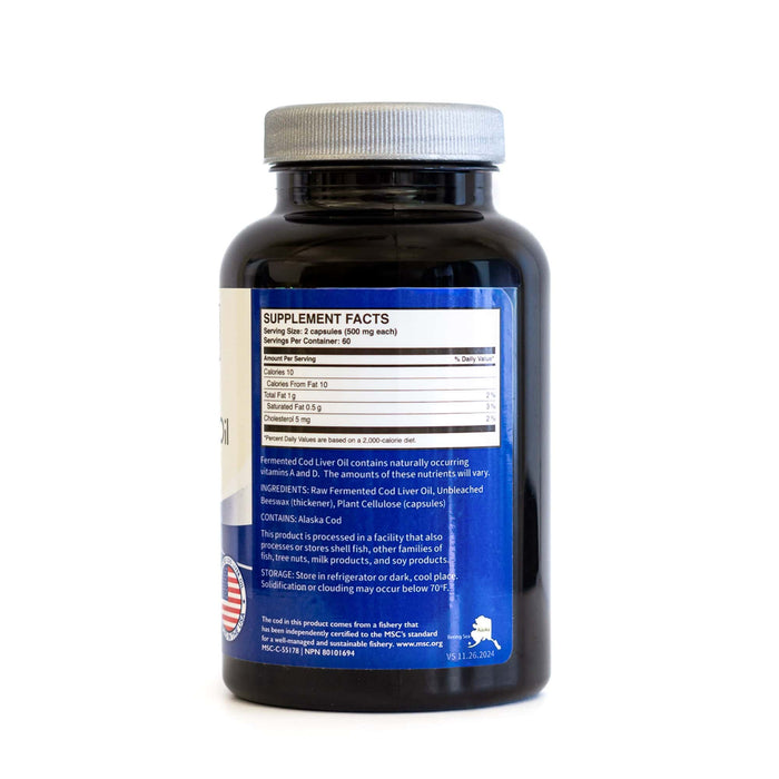 Fermented Cod Liver Oil, 120 vcap