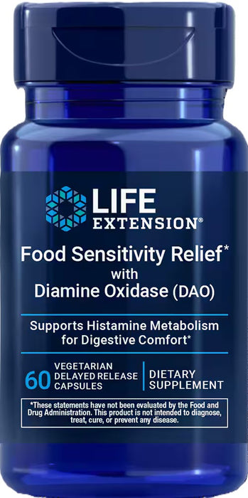 Food Sensitivity Relief with DAO, GF, 60 vcap