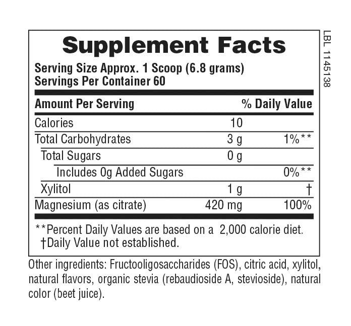KalmAssure Magnesium Powder 420mg, Pink Lemonade, 408 gm