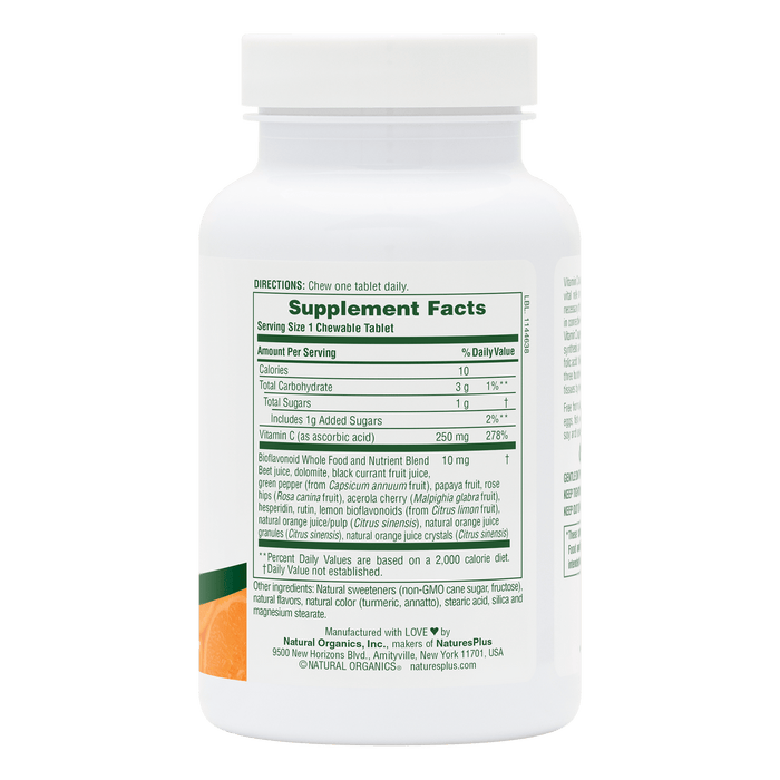 Orange Juice Vitamin C 250 mg, 90 chew