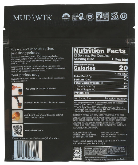 Cacao Superfunctional Coffee Alternative, Org, 2.5 oz