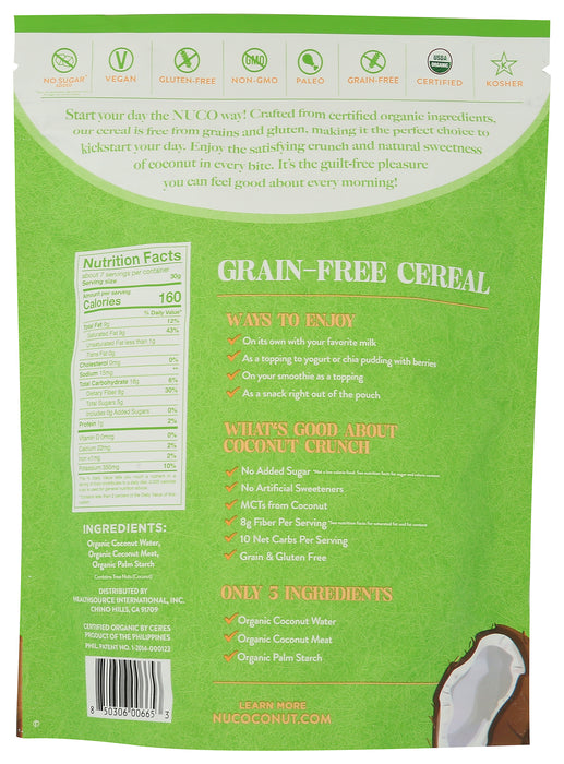 Coconut Crunch Grain Free Cereal, Org, 7 oz