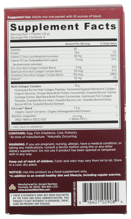 Multi Collagen Advanced, Lean, Cinnamon, 5.1 oz /8 stick